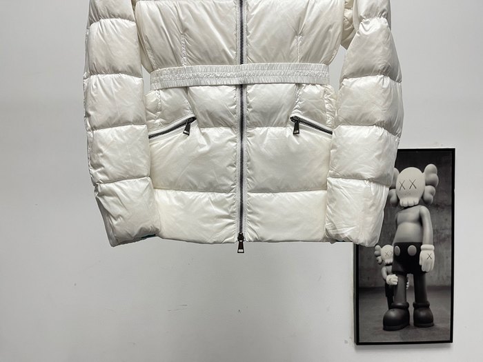 Clothing Moncler Boed puffer jacket with fur collar White