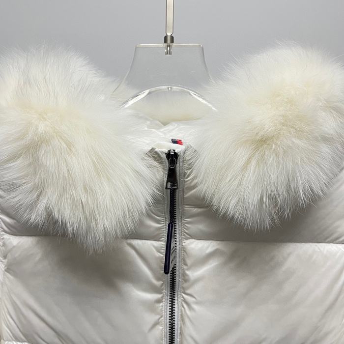 Clothing Moncler Boed puffer jacket with fur collar White