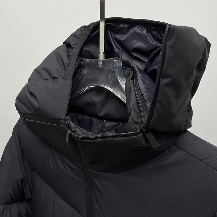 Clothing Moncler Forez detachable hood down jacket Black