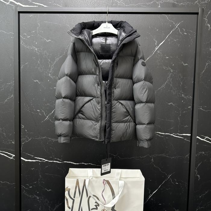 Clothing Moncler Madeira short down jacket Grey