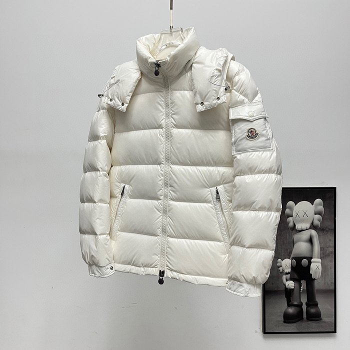 Clothing Moncler Maya hooded down jacket White
