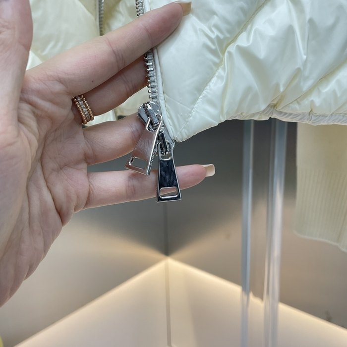Clothing Moncler V pattern padded jacket White