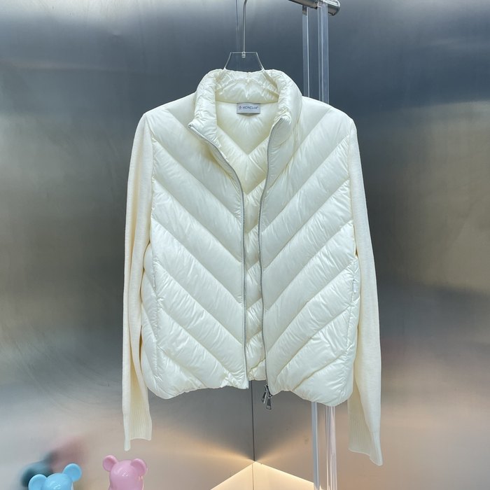 Clothing Moncler V pattern padded jacket White