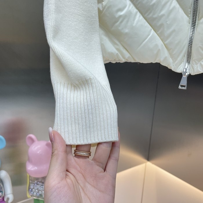 Clothing Moncler V pattern padded jacket White