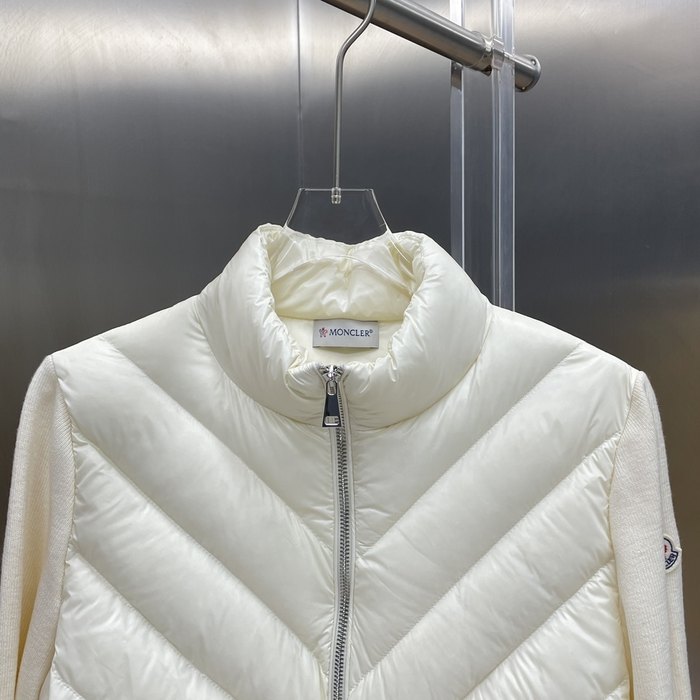 Clothing Moncler V pattern padded jacket White