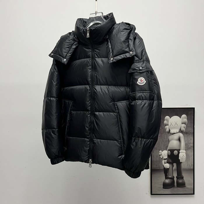 Clothing Moncler detachable hood down jacket Black