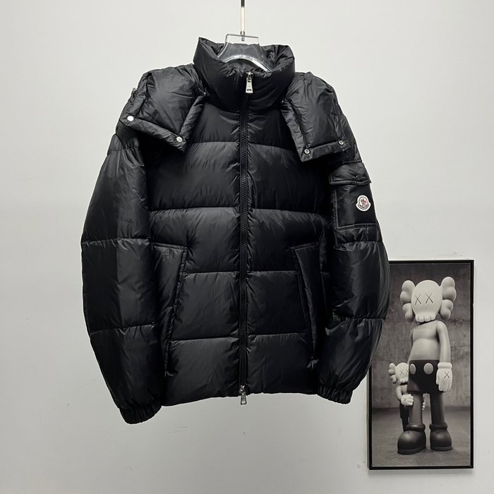 Clothing Moncler detachable hood down jacket Black