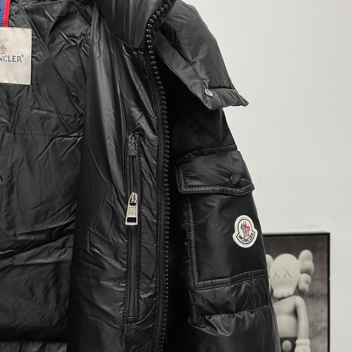 Clothing Moncler detachable hood down jacket Black