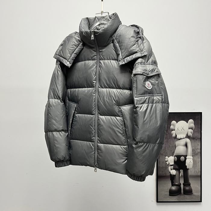 Clothing Moncler detachable hood down jacket Grey