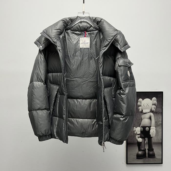 Clothing Moncler detachable hood down jacket Grey