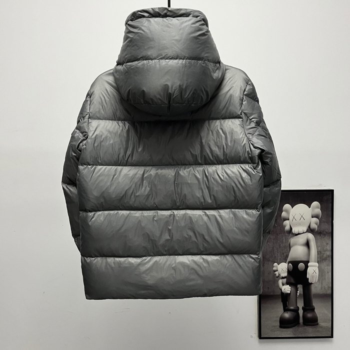 Clothing Moncler detachable hood down jacket Grey