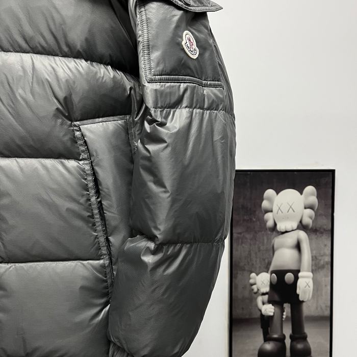 Clothing Moncler detachable hood down jacket Grey