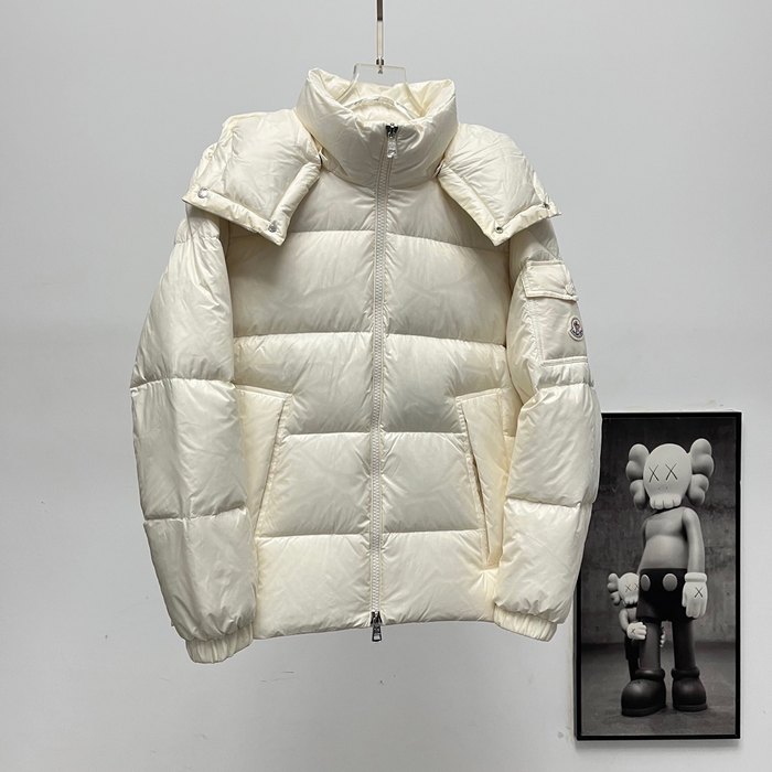 Clothing Moncler detachable hood down jacket White
