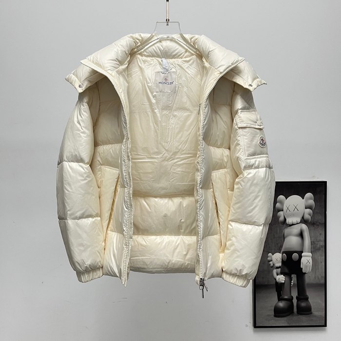 Clothing Moncler detachable hood down jacket White