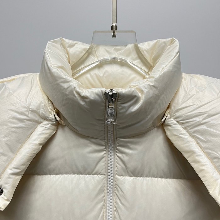 Clothing Moncler detachable hood down jacket White