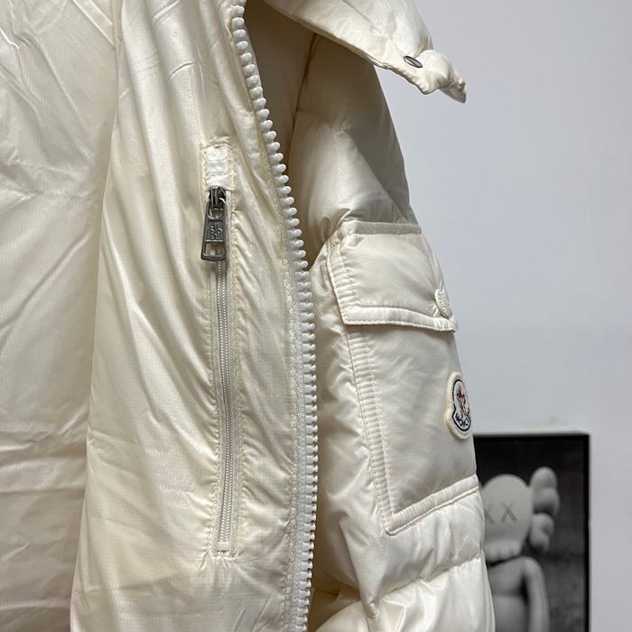 Clothing Moncler detachable hood down jacket White