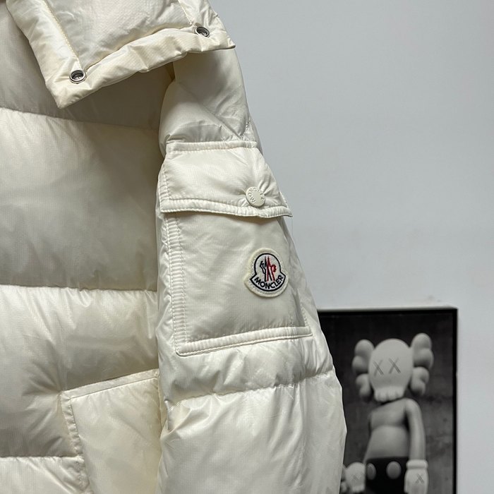 Clothing Moncler detachable hood down jacket White