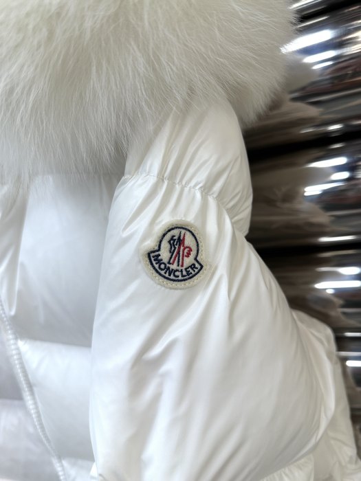 Clothing Moncler down jacket with fur collar White