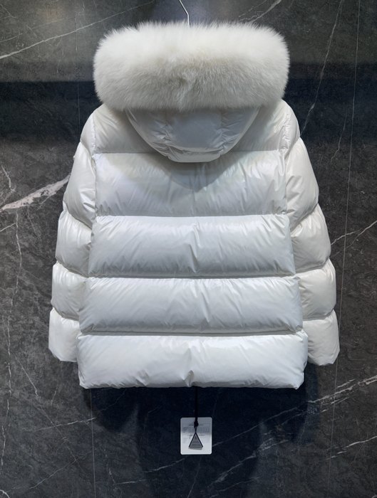 Clothing Moncler down jacket with fur collar White