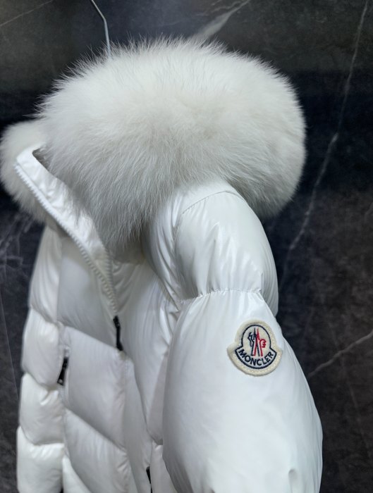 Clothing Moncler down jacket with fur collar White
