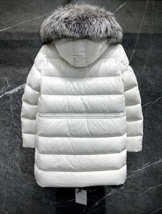 Clothing Moncler down jacket with fur hood White