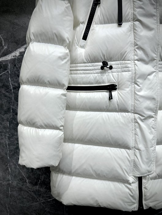 Clothing Moncler down jacket with fur hood White