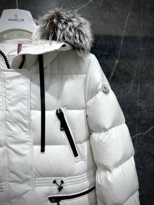 Clothing Moncler down jacket with fur hood White