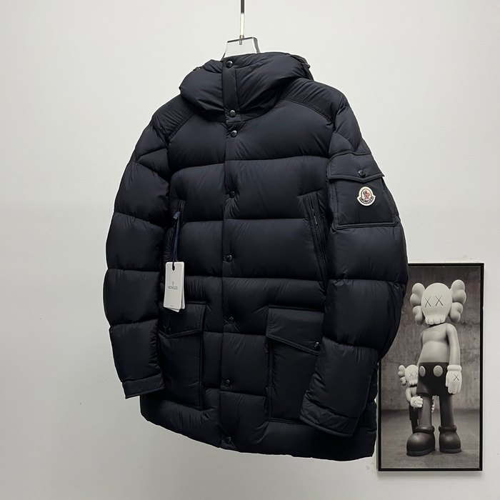 Clothing Moncler down jacket with hood and large pockets Black