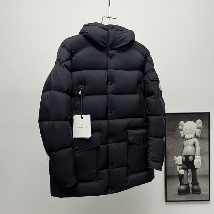 Clothing Moncler down jacket with hood and large pockets Black