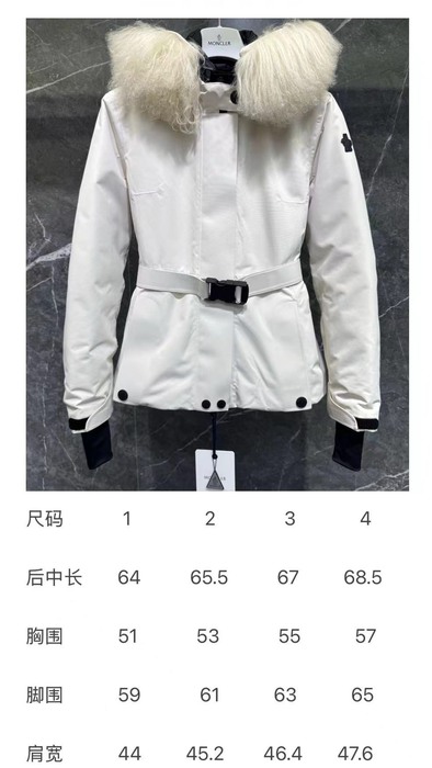 Clothing Moncler fur collar belted jacket Black