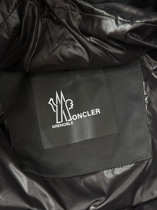 Clothing Moncler fur hood belted jacket Black