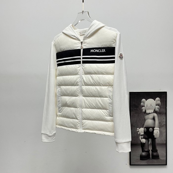 Clothing Moncler hooded down jacket White 001
