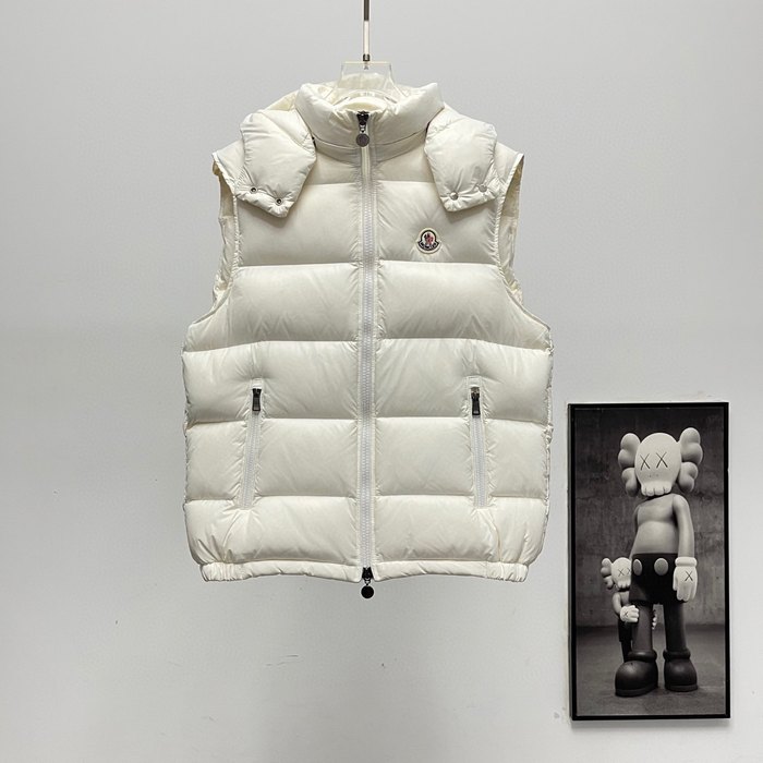 Clothing Moncler hooded down vest White