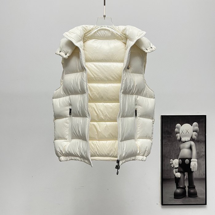 Clothing Moncler hooded down vest White