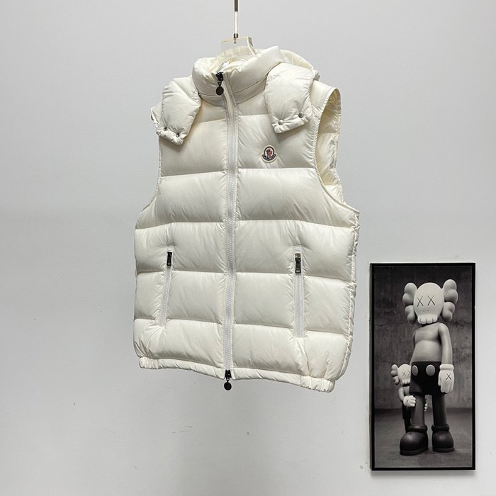 Clothing Moncler hooded down vest White