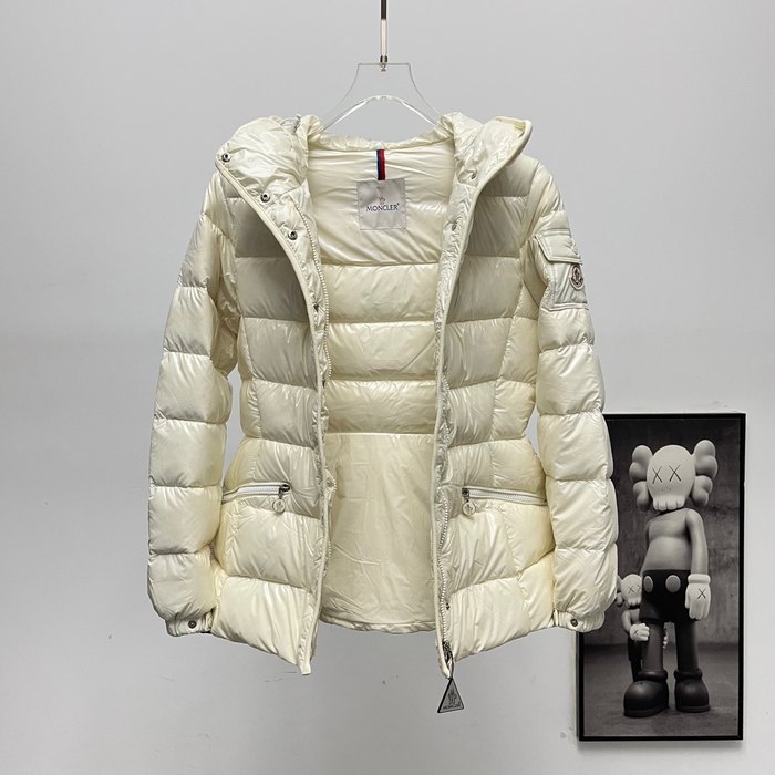 Clothing Moncler hooded puffer jacket Beige