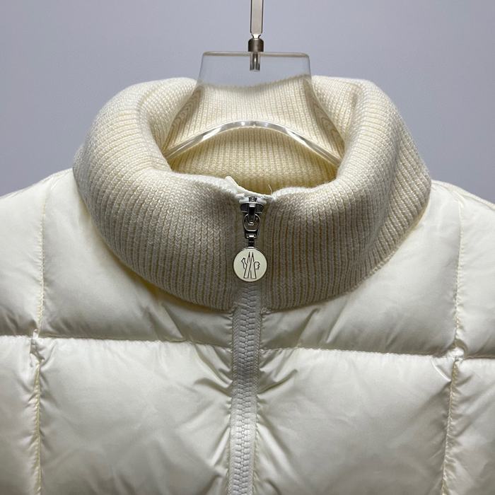 Clothing Moncler knit patchwork down jacket White 001