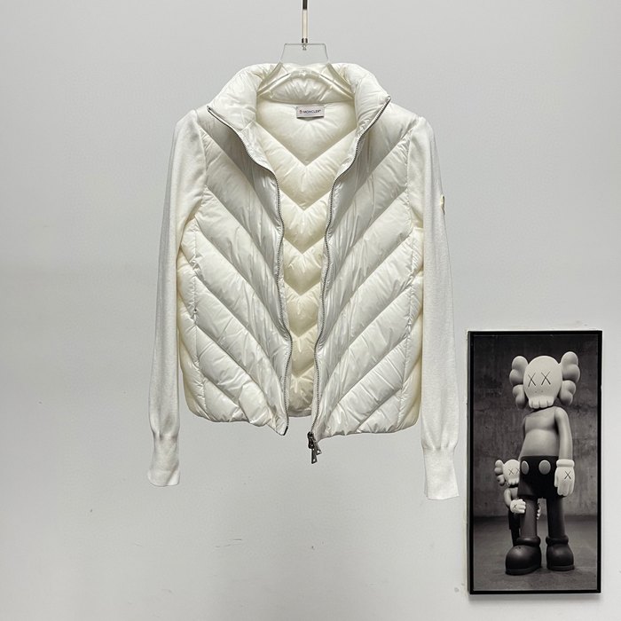 Clothing Moncler knit patchwork down jacket White