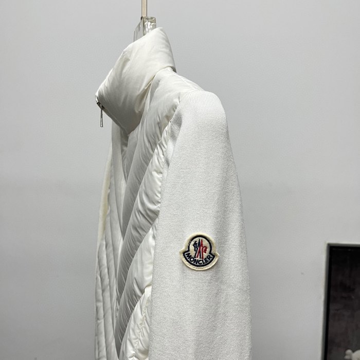Clothing Moncler knit patchwork down jacket White