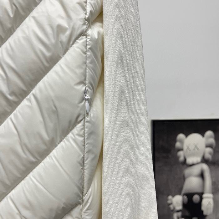 Clothing Moncler knit patchwork down jacket White