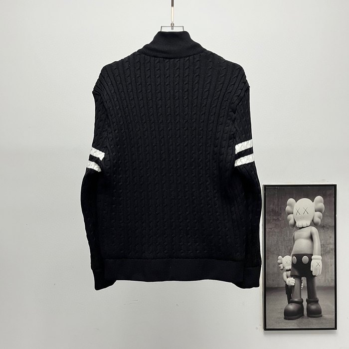 Clothing Moncler knit sleeve down jacket Black