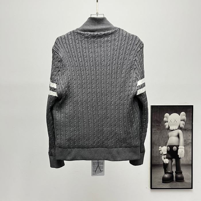 Clothing Moncler knit sleeve padded jacket Grey