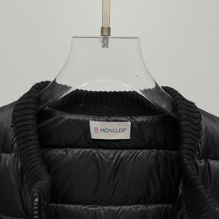 Clothing Moncler knitted mixed down jacket Black
