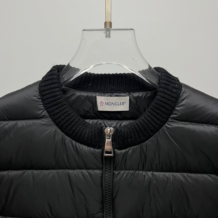 Clothing Moncler knitted mixed down jacket Black