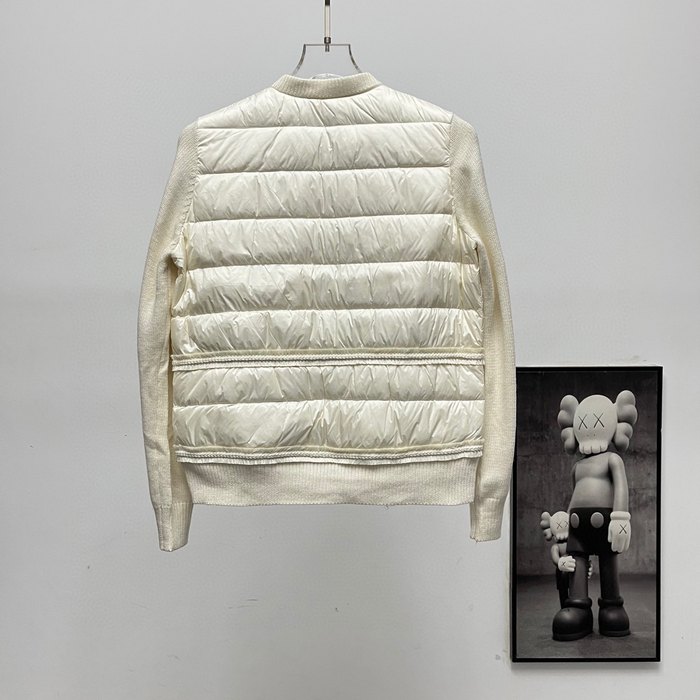 Clothing Moncler knitted patchwork down jacket White