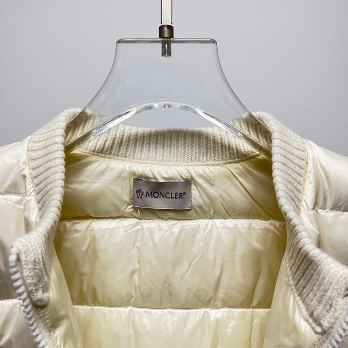 Clothing Moncler knitted patchwork down jacket White