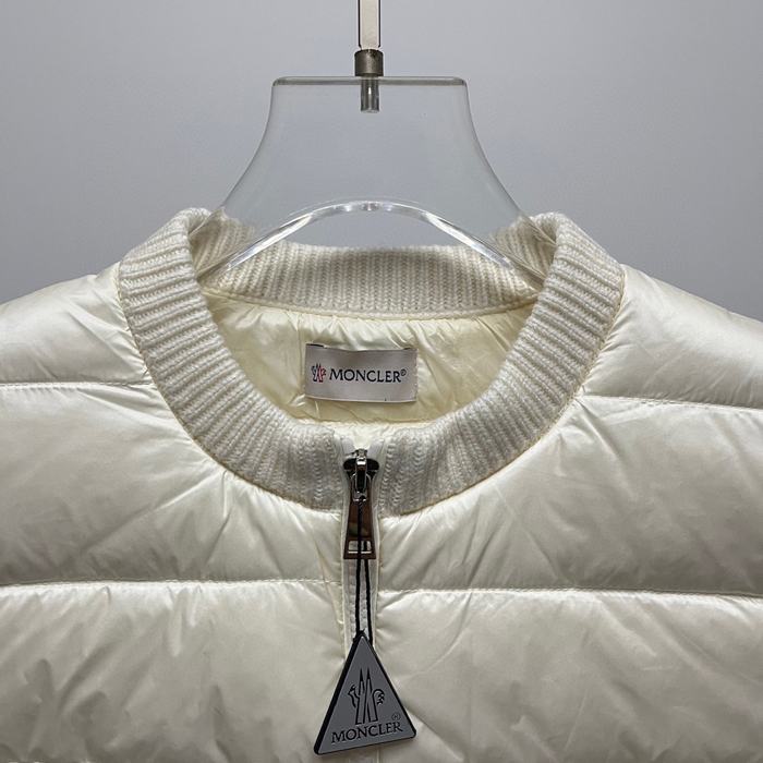 Clothing Moncler knitted patchwork down jacket White