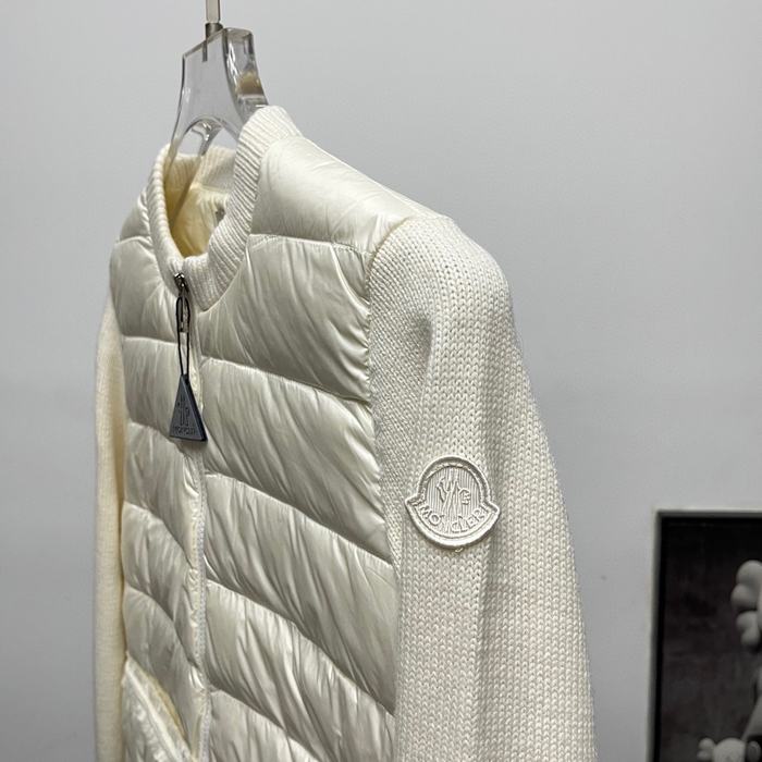 Clothing Moncler knitted patchwork down jacket White