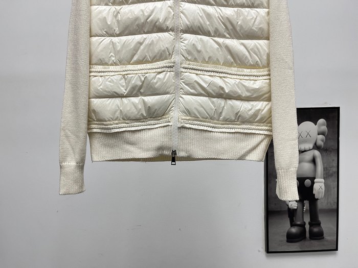 Clothing Moncler knitted patchwork down jacket White