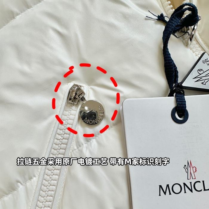 Clothing Moncler knitted sleeve padded jacket White